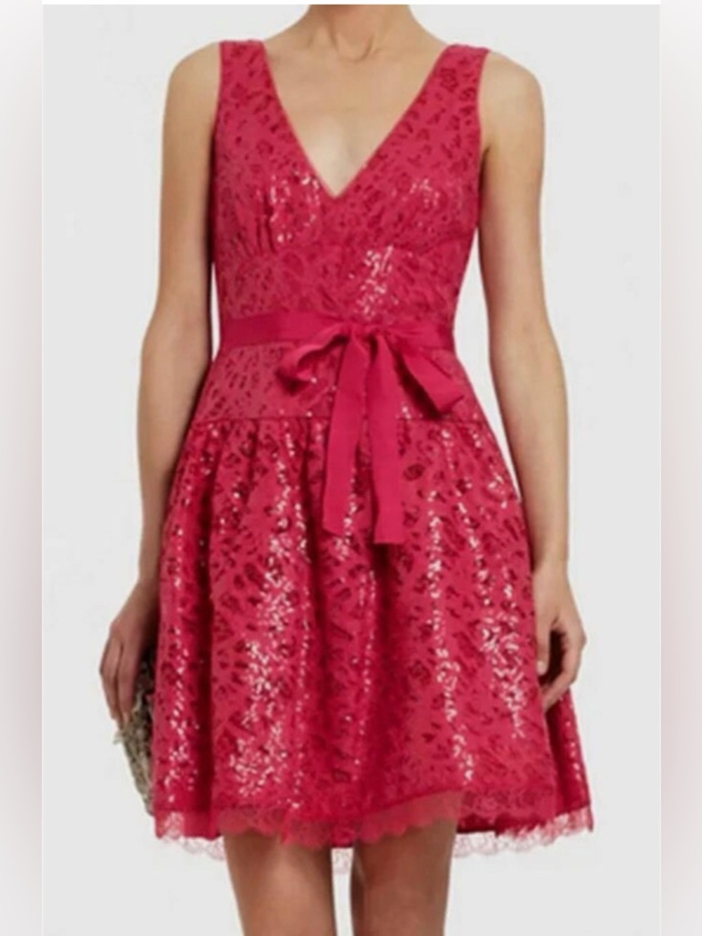 BCBG Maxazria KATARINA Pink Sequin Formal Dress Size 2